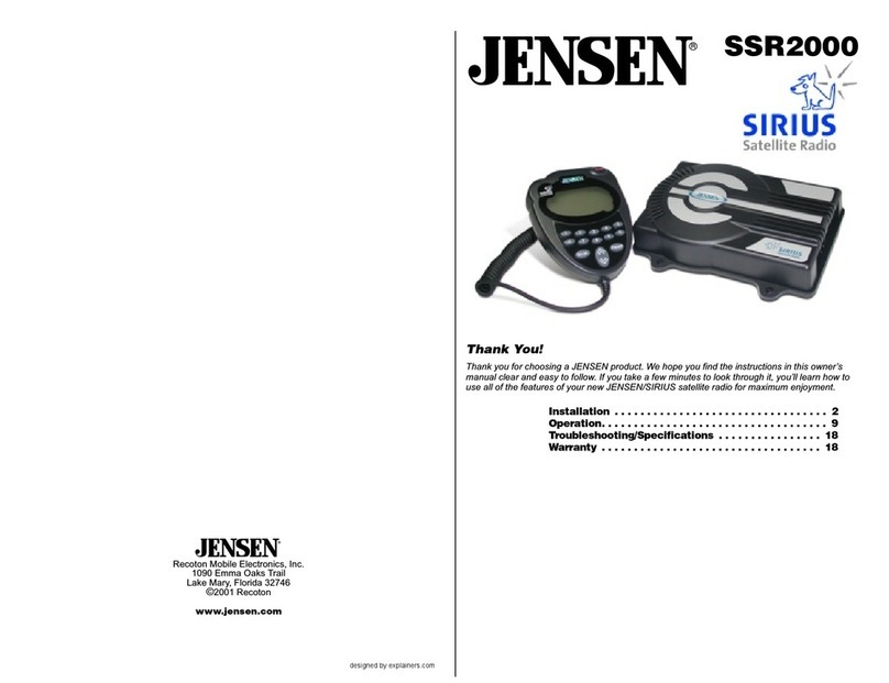 Jensen SSR2000 user guide