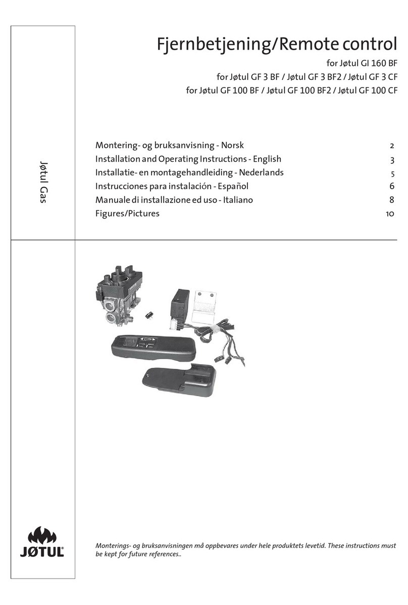 Jøtul GI 160 BF Installation and operating instructions