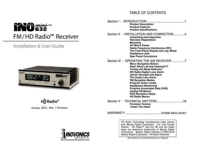 HD Radio INOmini 632 Installation & user guide
