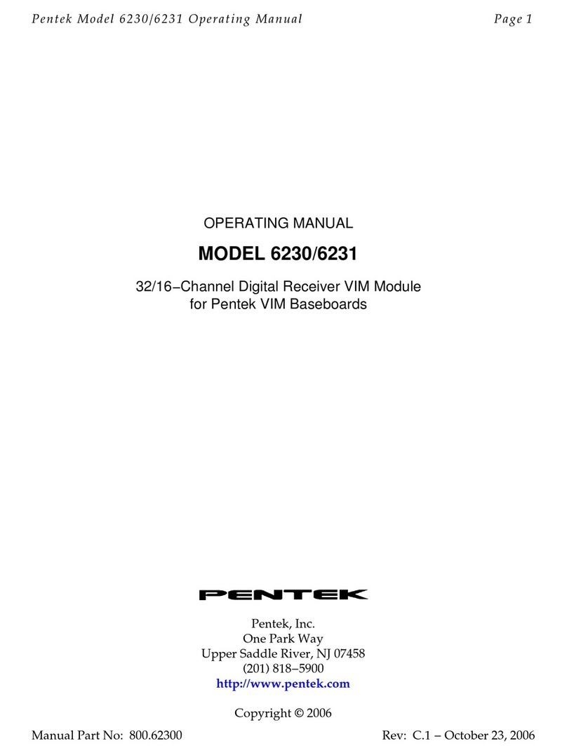 Pentek 6230 operating manual