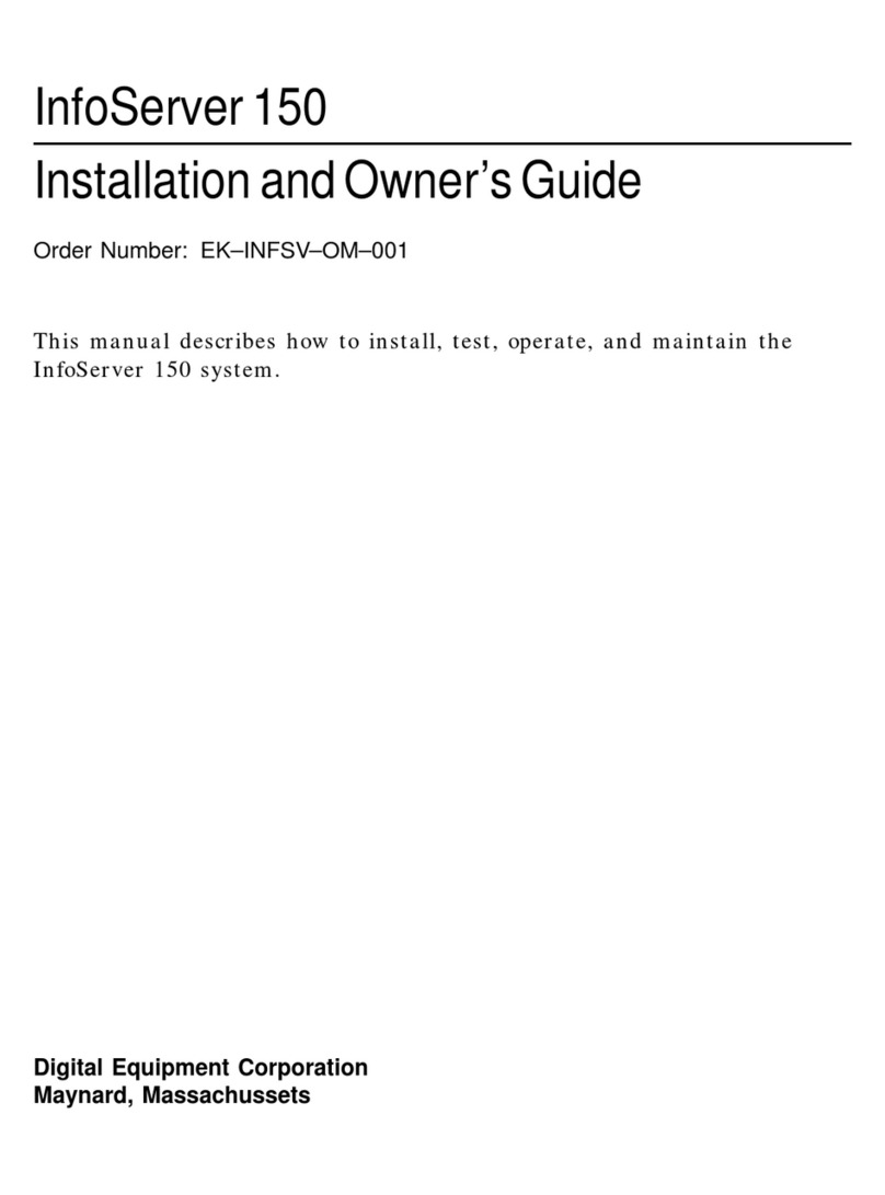 Digital Equipment InfoServer 150 Installation and owner's guide