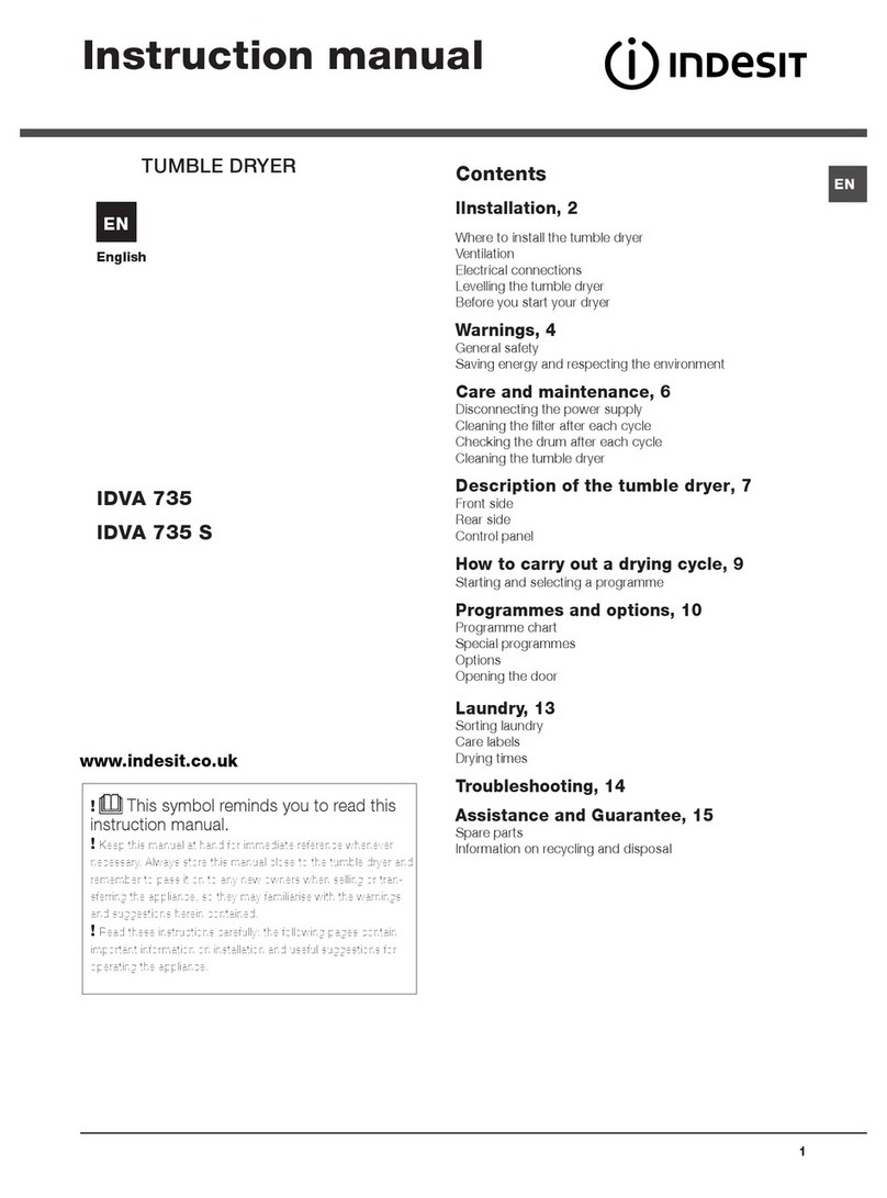 Indesit IDVA 735 instruction manual
