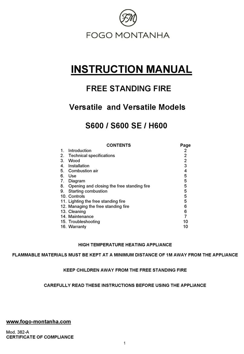 Fogo Montanha Versatile S600 SE instruction manual