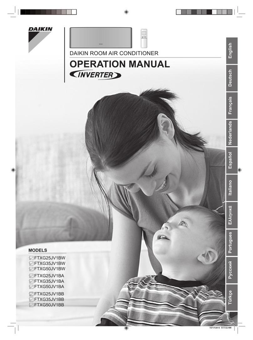 Daikin Super Multi NX FTXG25JV1BW Operation manual