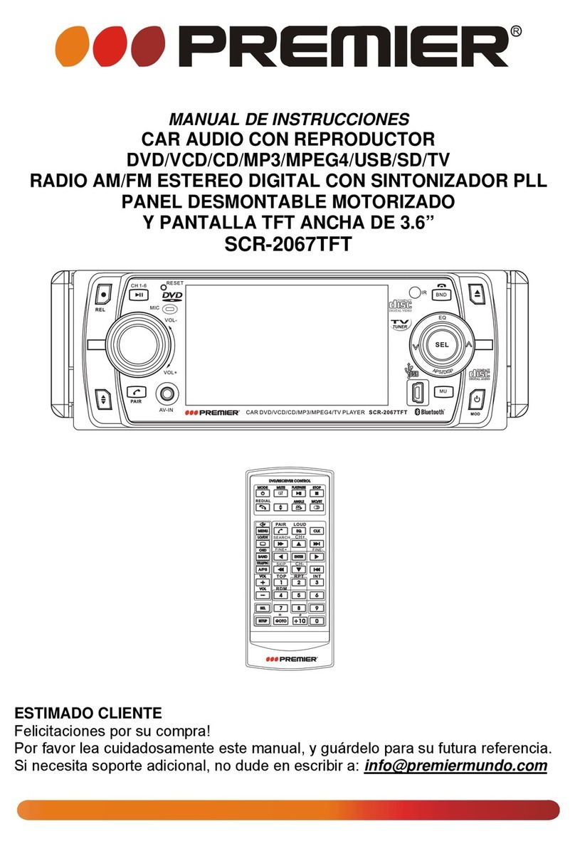 Premier SCR-2067TFT Instructional manual
