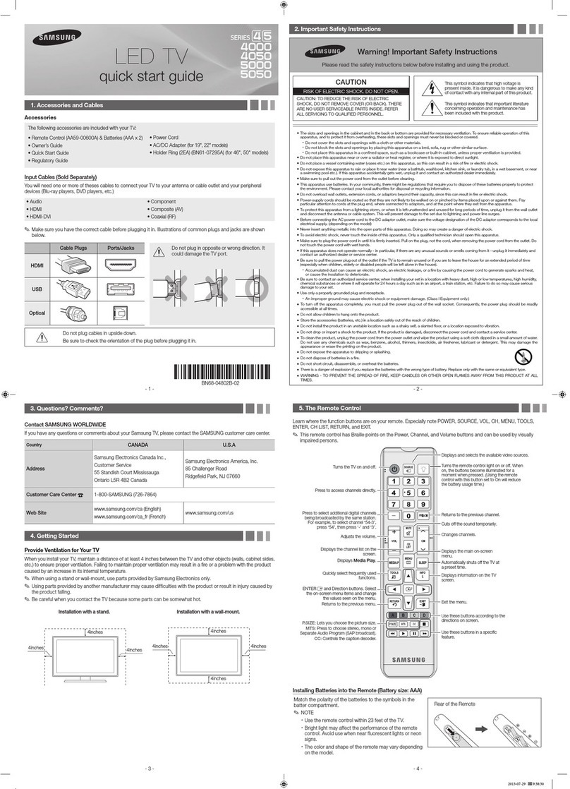 Samsung 4050 quick start guide