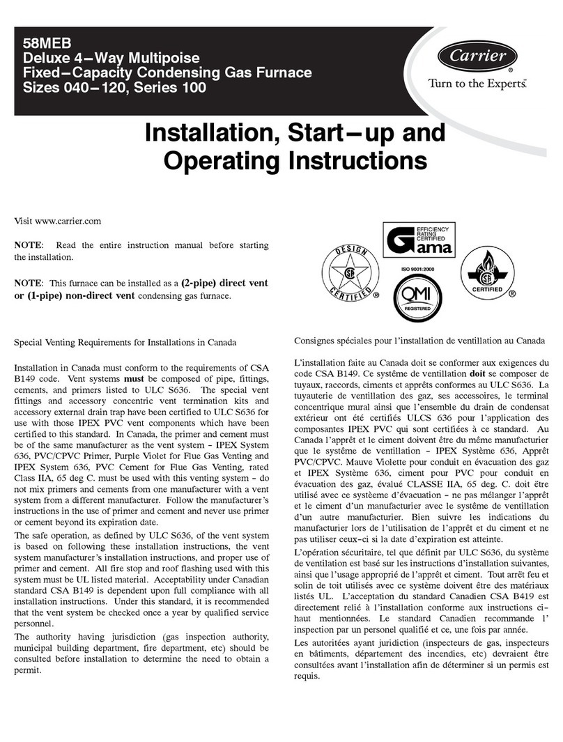 Carrier 58MEB Instructions and recipes