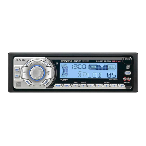 Sony CDX-F5710 - Fm/am Compact Disc Player User manual
