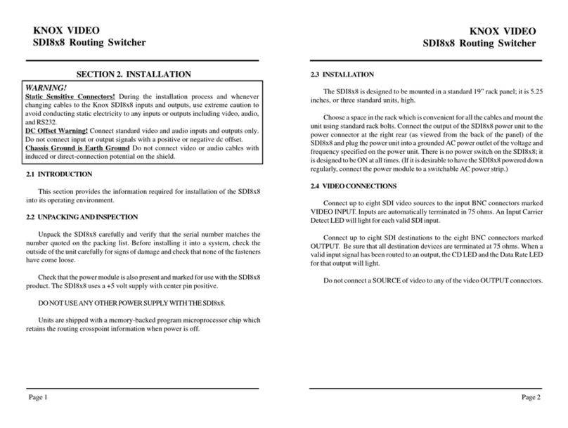 Knox Video SDI8x8 user guide