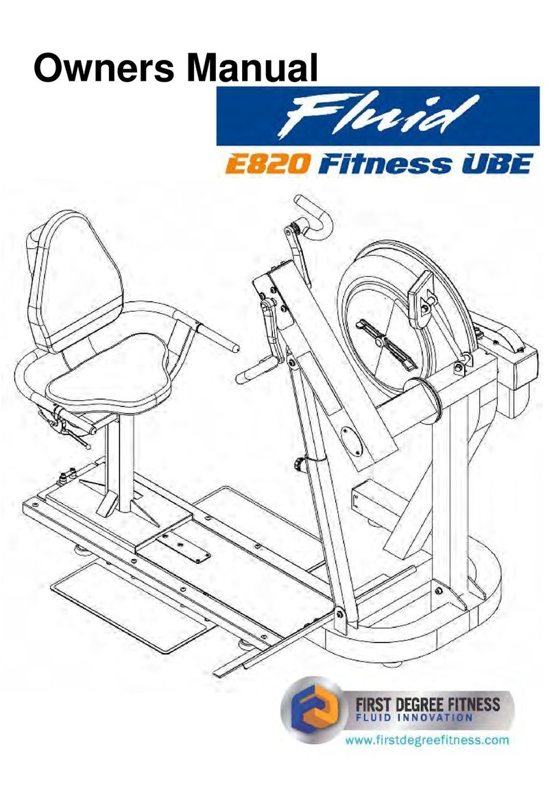Fluid E820 Fitness UBE owner's manual