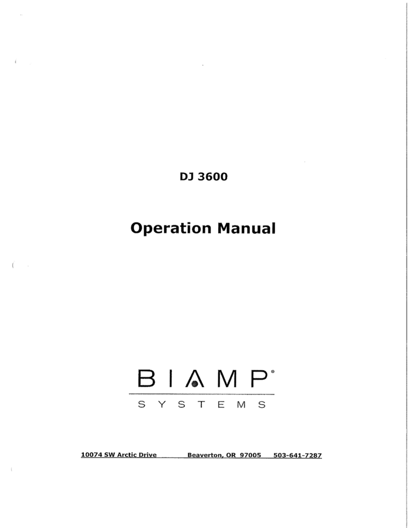 Biamp DJ 3600 User manual