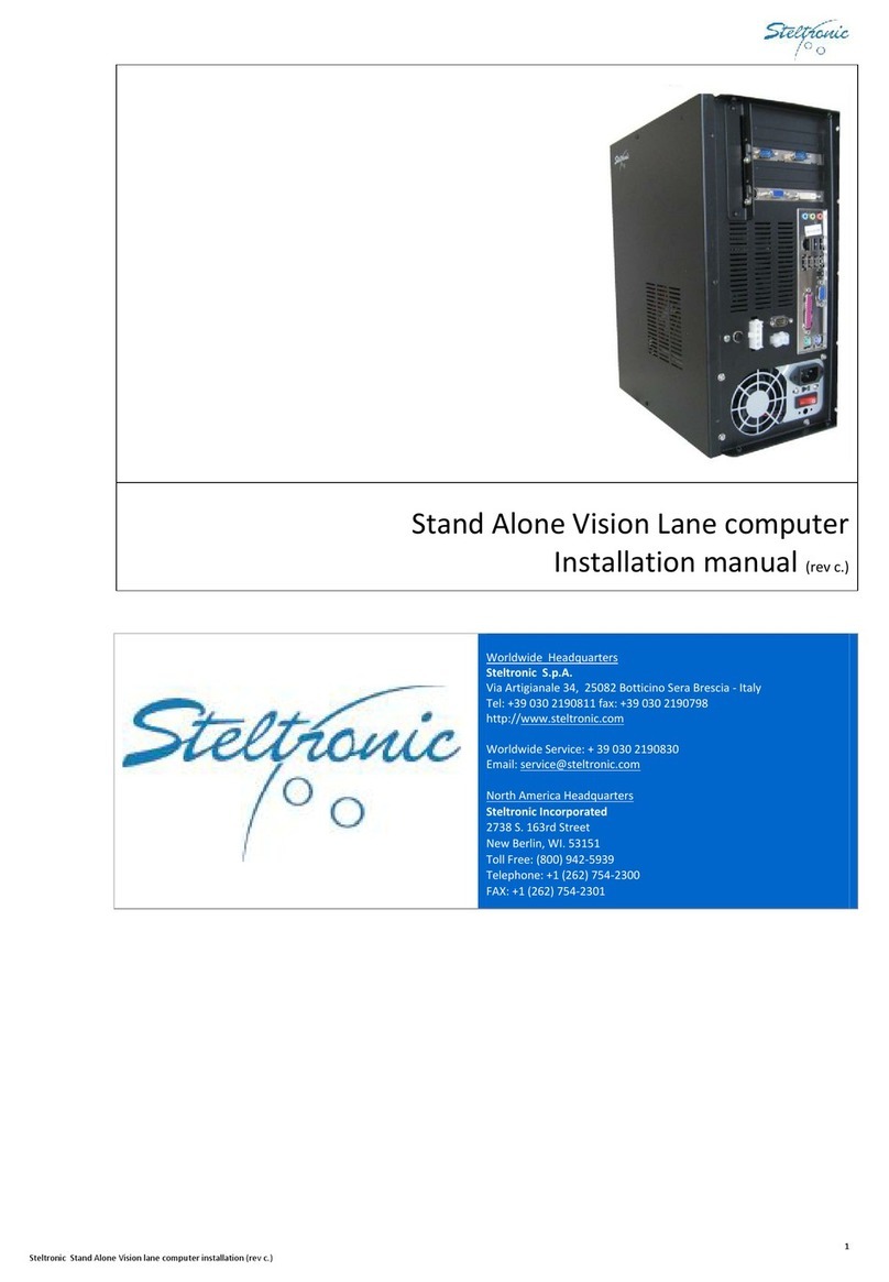 Steltronic Stand Alone Vision Lane Computer User manual