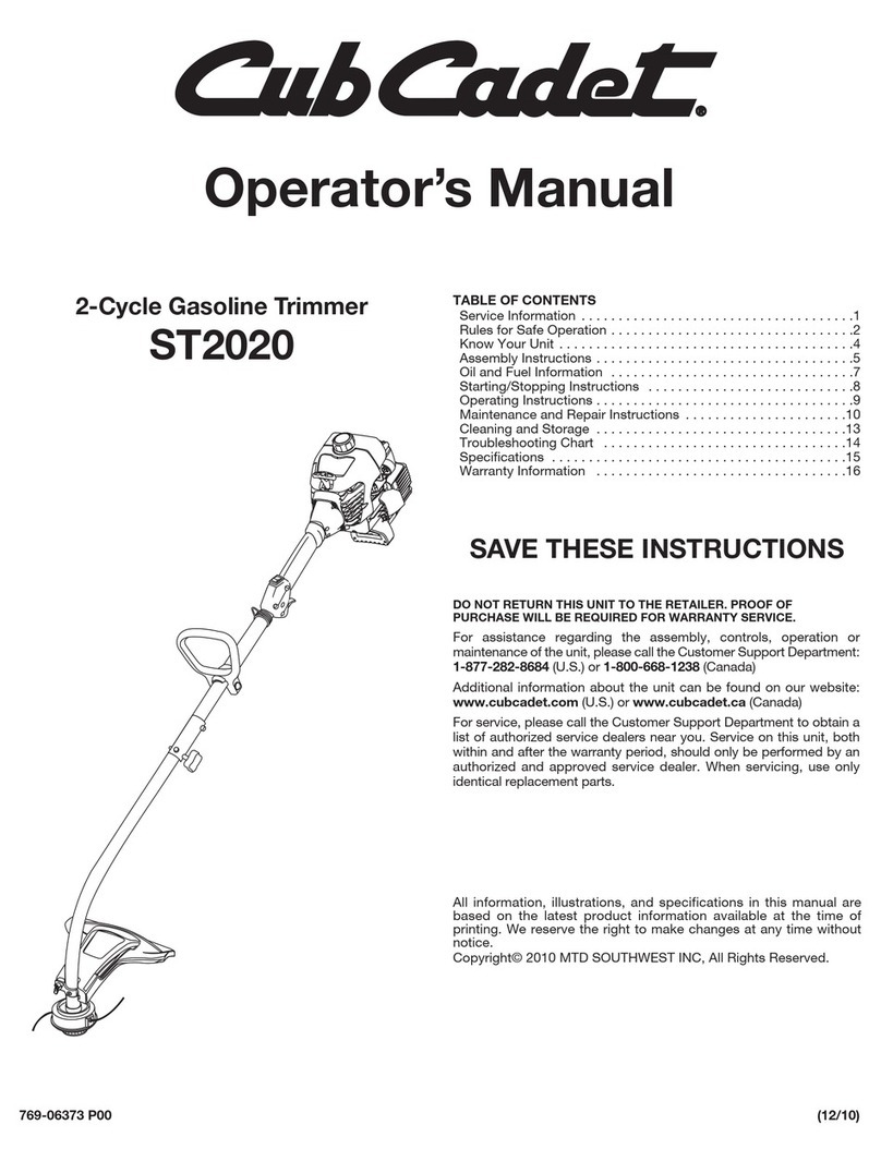 Cub Cadet ST2020 User manual