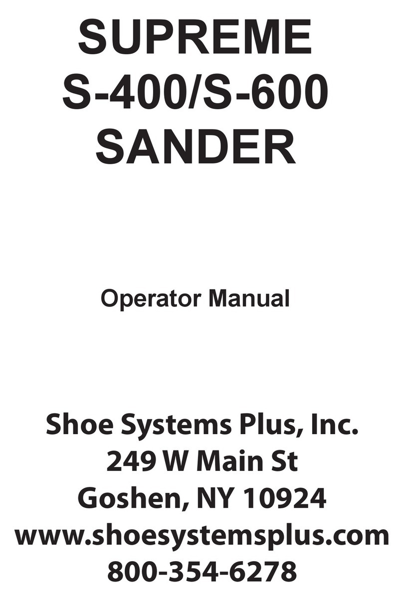 Shoe Systems Plus Supreme SR-450 Operator's manual