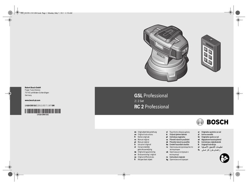 Bosch GSL Professional Original instructions