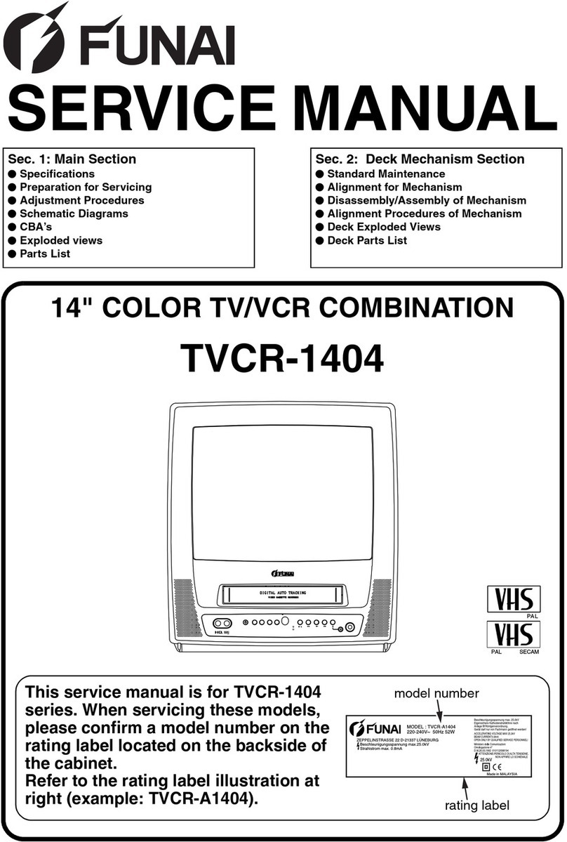 FUNAI TVCR-1404 Service manual