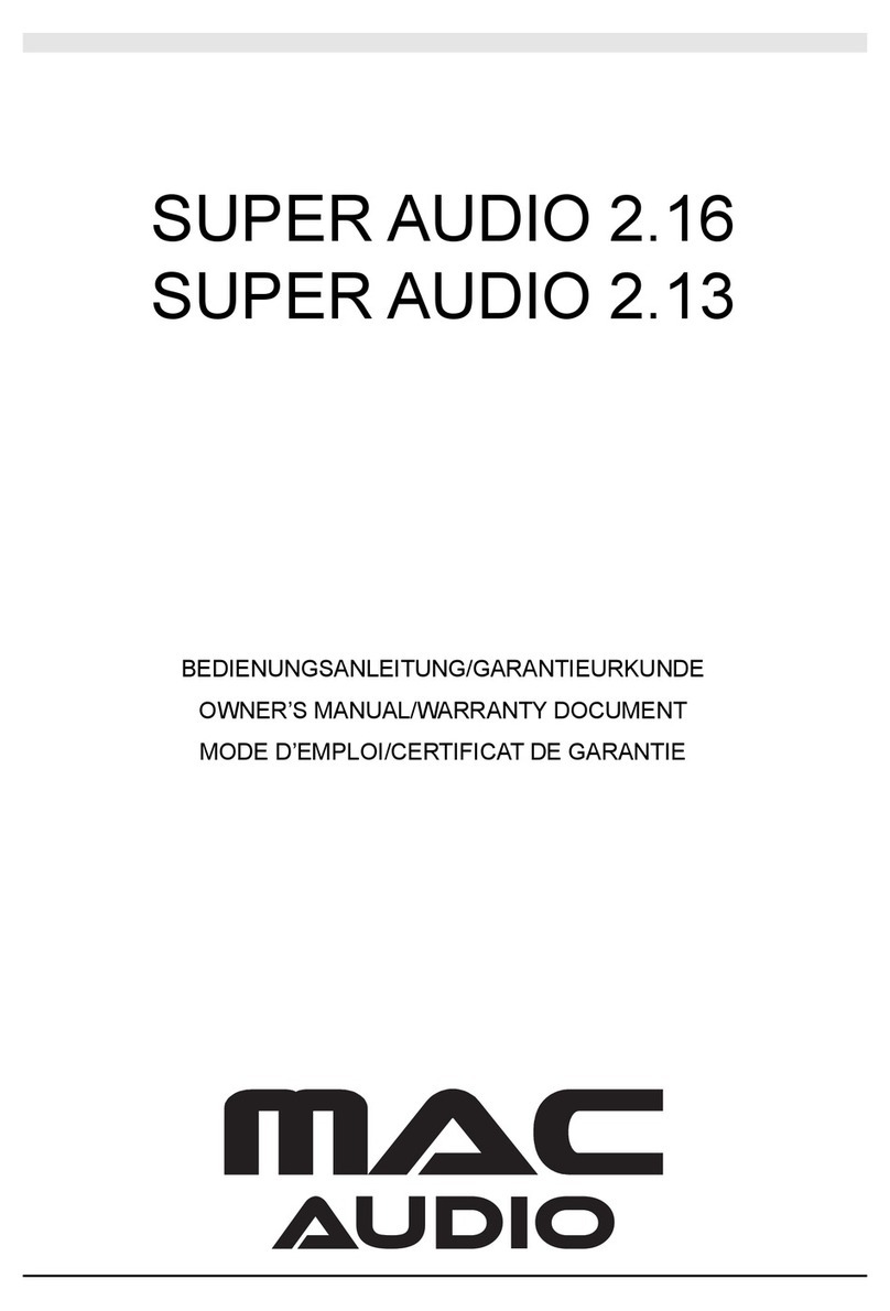 MAC Audio SUPER AUDIO 2.16 Owner's manual/warranty document MAC Audio SUPER AUDIO 2.16 Owner's manual/warranty document