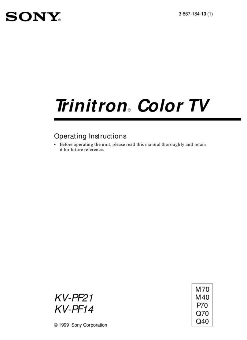 Sony Trinitron KV-PF21 User manual Sony Trinitron KV-PF21 User manual