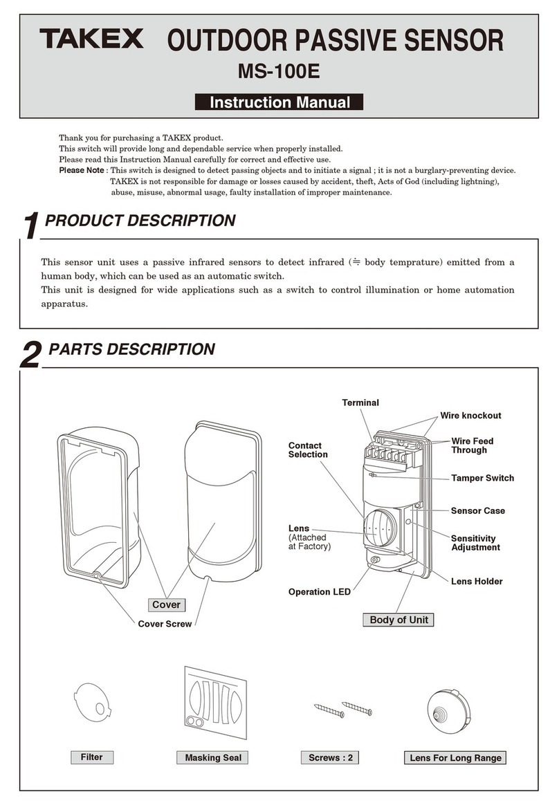 Takex MS-100E User manual Takex MS-100E User manual