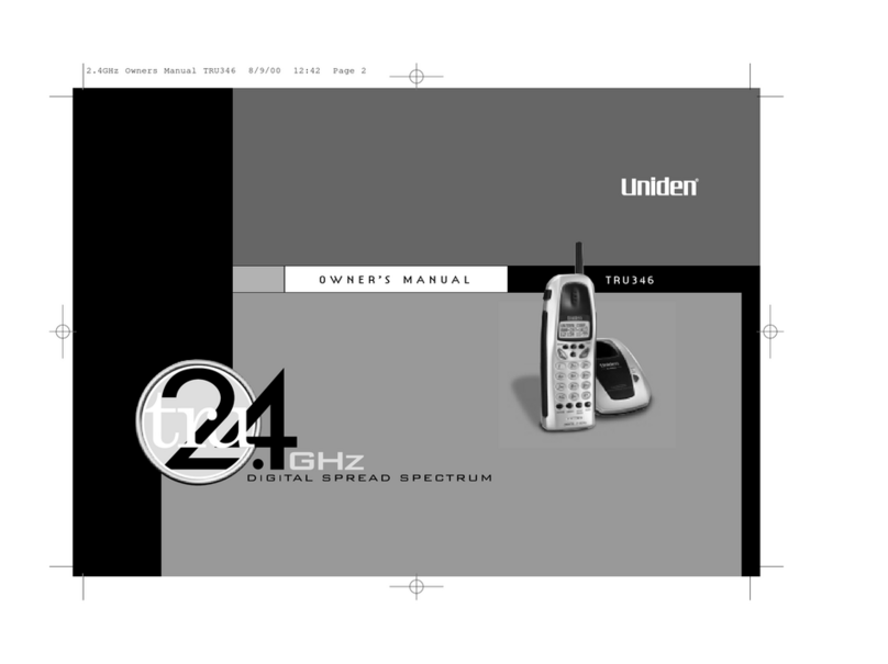 Uniden TRU 346 User manual