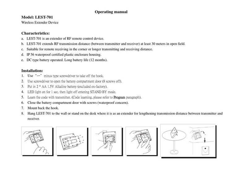 Nexa LEST-701 operating manual
