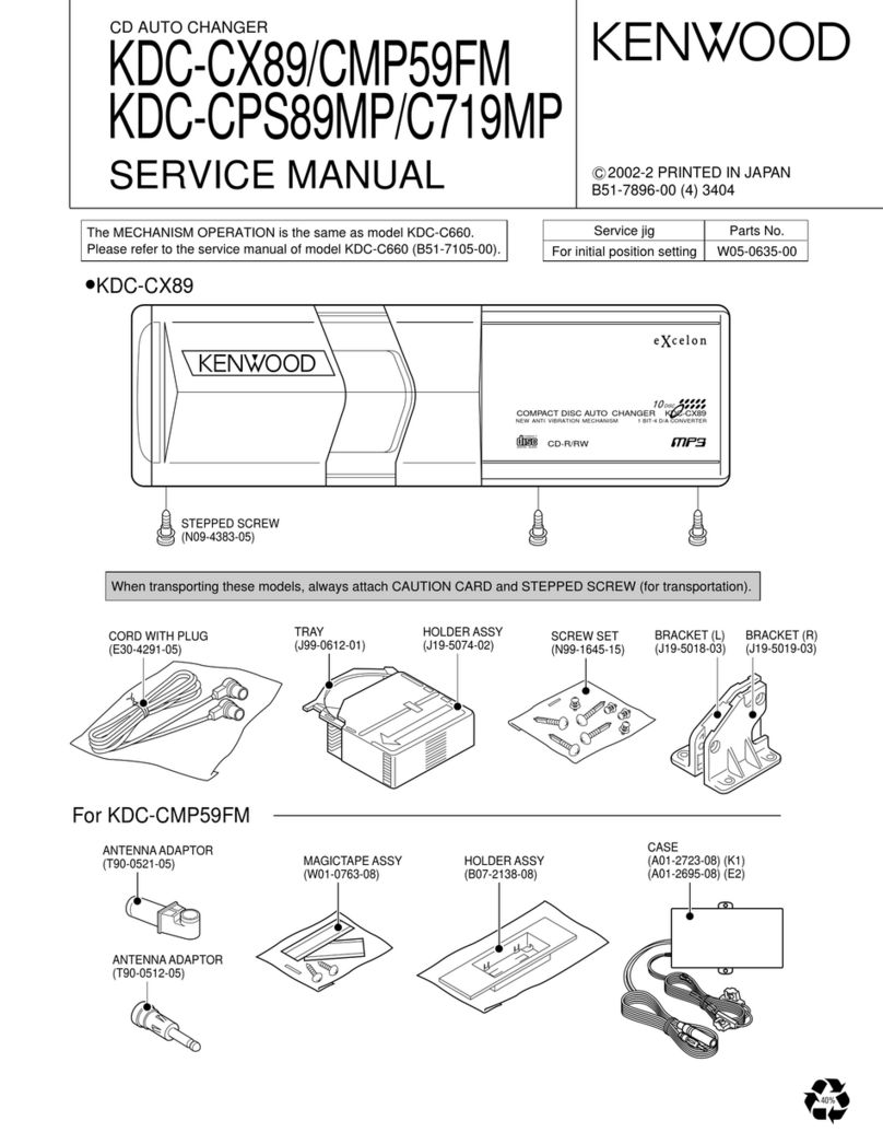 Kenwood KDC-CX89 User manual Kenwood KDC-CX89 User manual