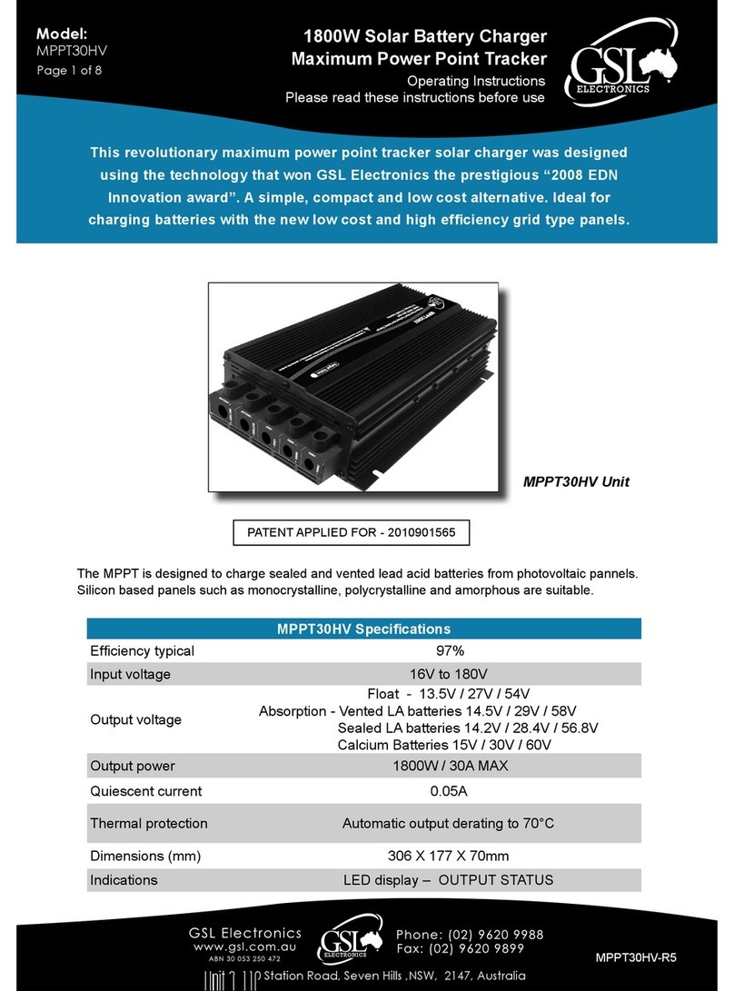 GSL MPPT30HV operating instructions