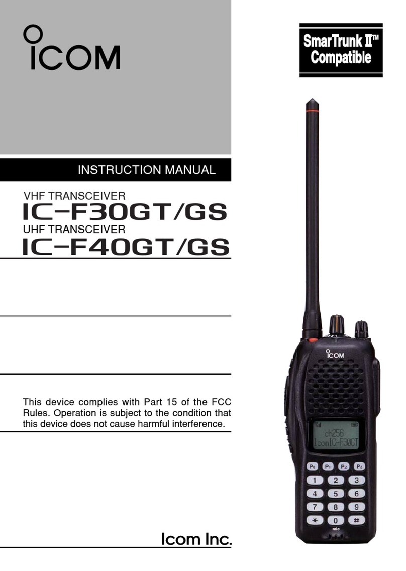 Icom IC-F30GT User manual