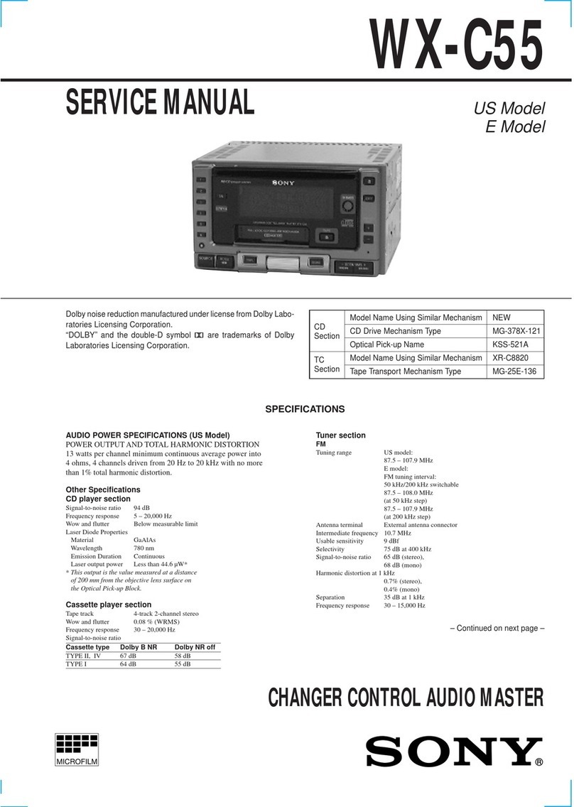 Sony WX-C55 Service manual