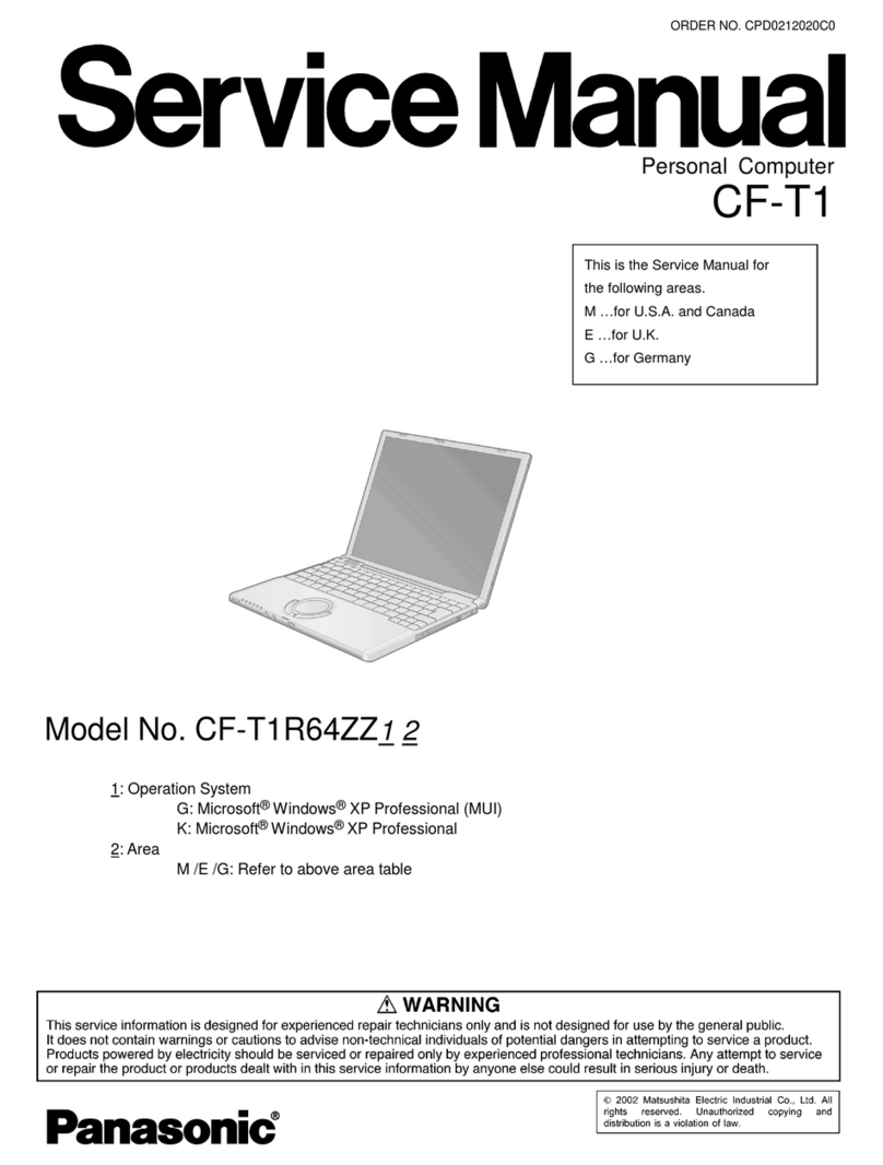 Panasonic CF-T1 Series Service manual