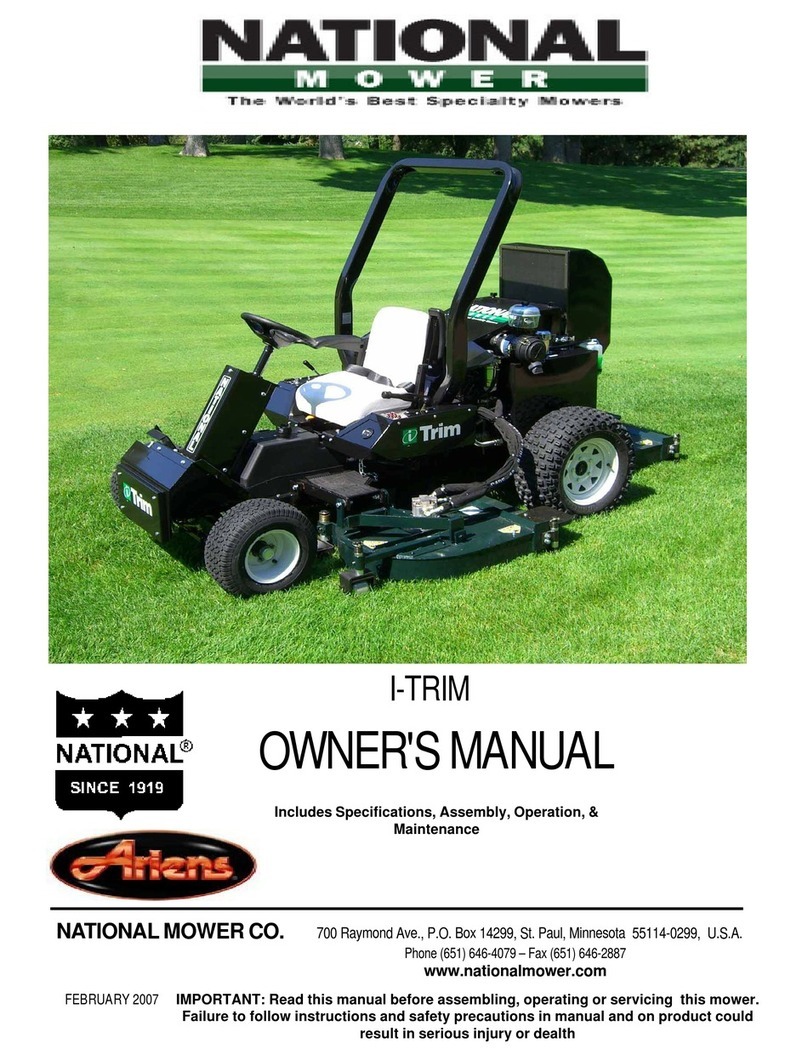 National Mower I-TRIM owner's manual