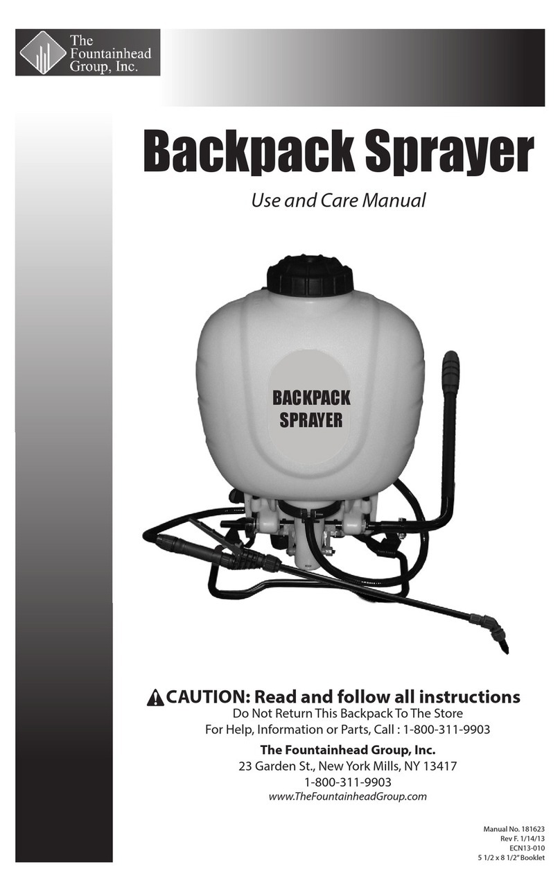 The Fountainhead Group Backpack Sprayer User manual