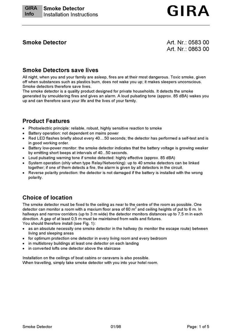 Gira smoke detector installation instructions