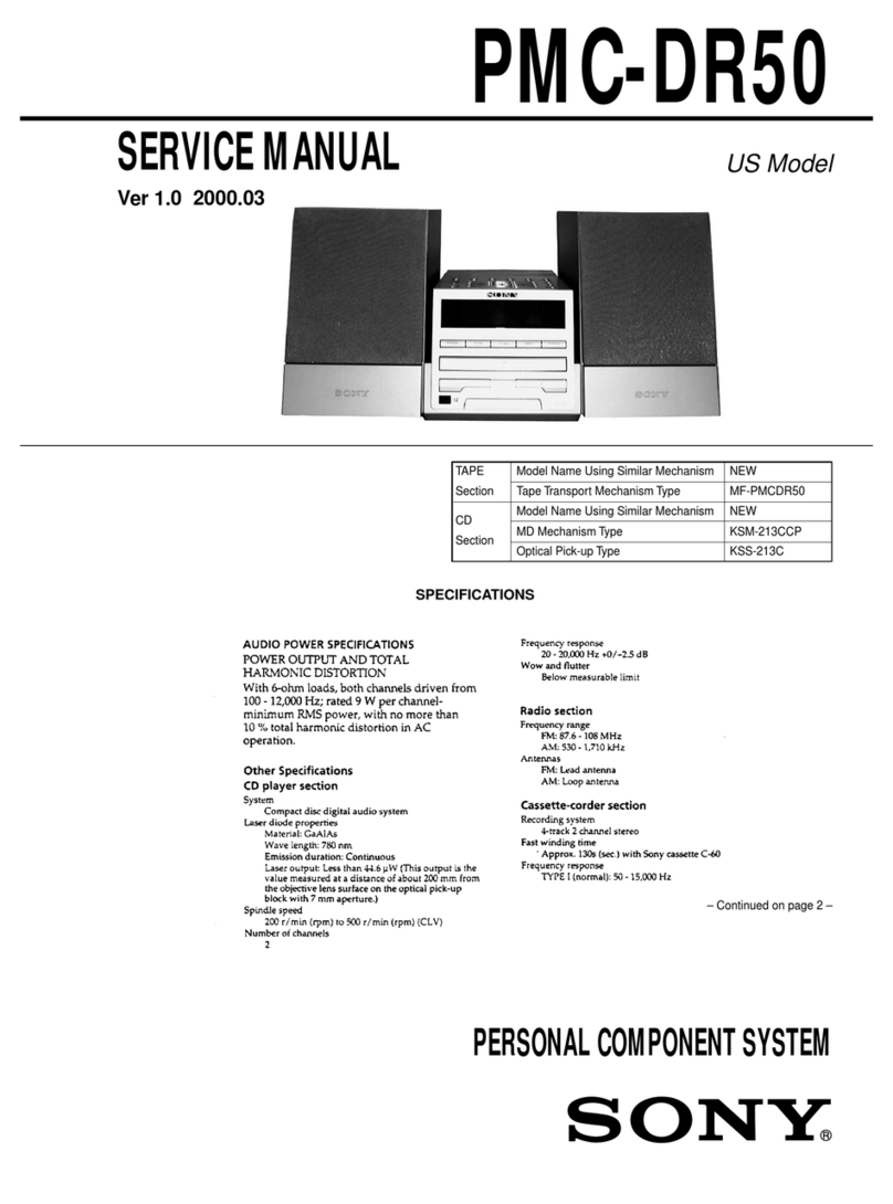 Sony PMC-DR50 User manual