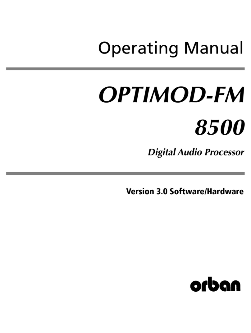 Orban OPTIMOD-FM 8500 User manual