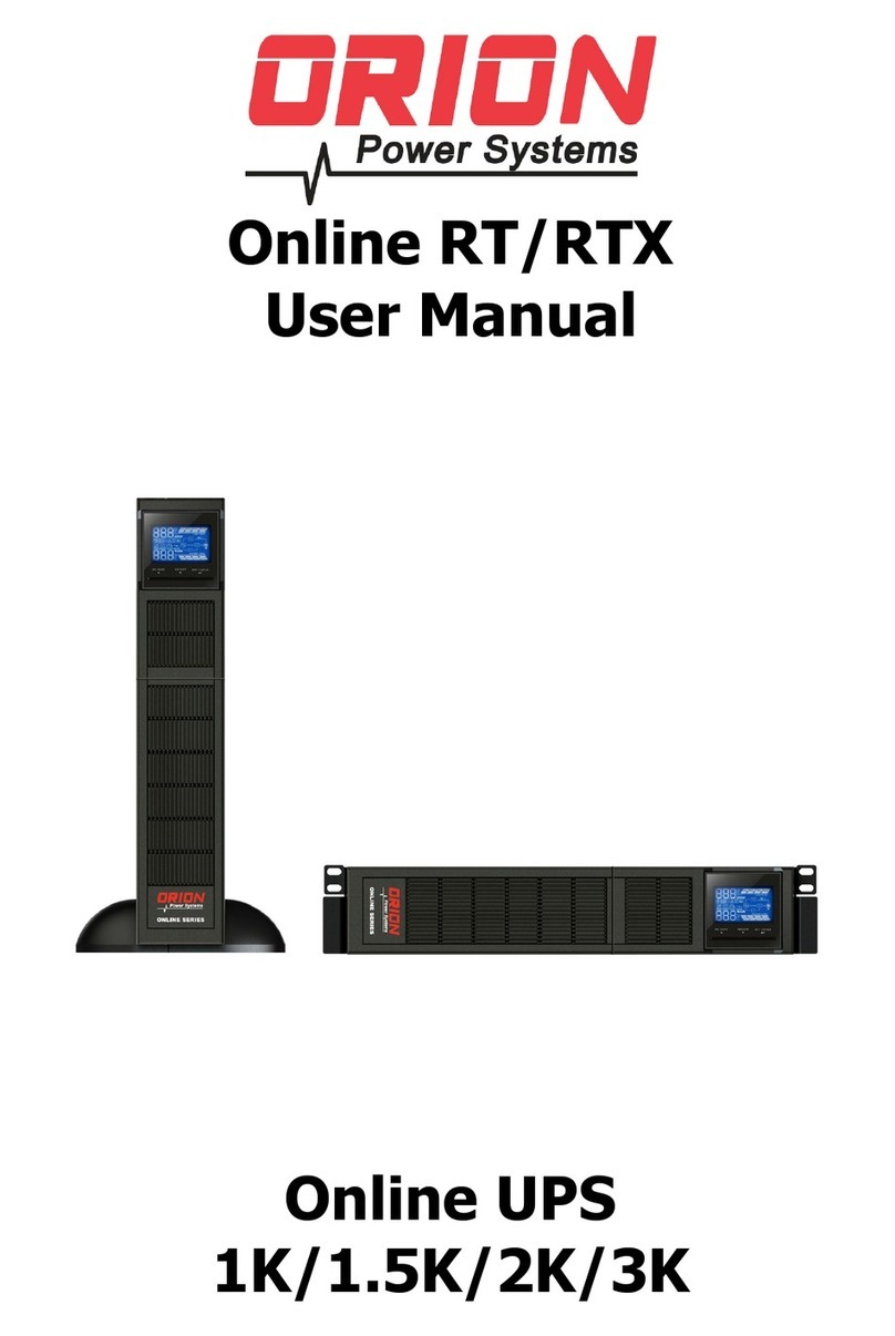 Orion Power Systems DC1000RT user manual
