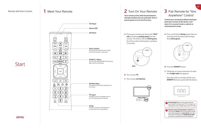Comcast Remote with Voice Control Start