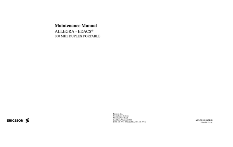 Ericsson ALLEGRA EDACS User manual