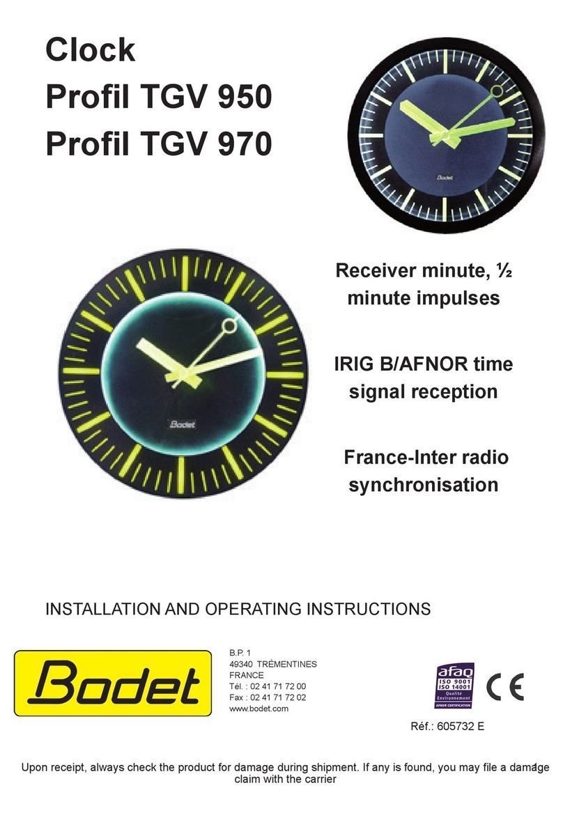 Bodet Profil TGV 950 User manual