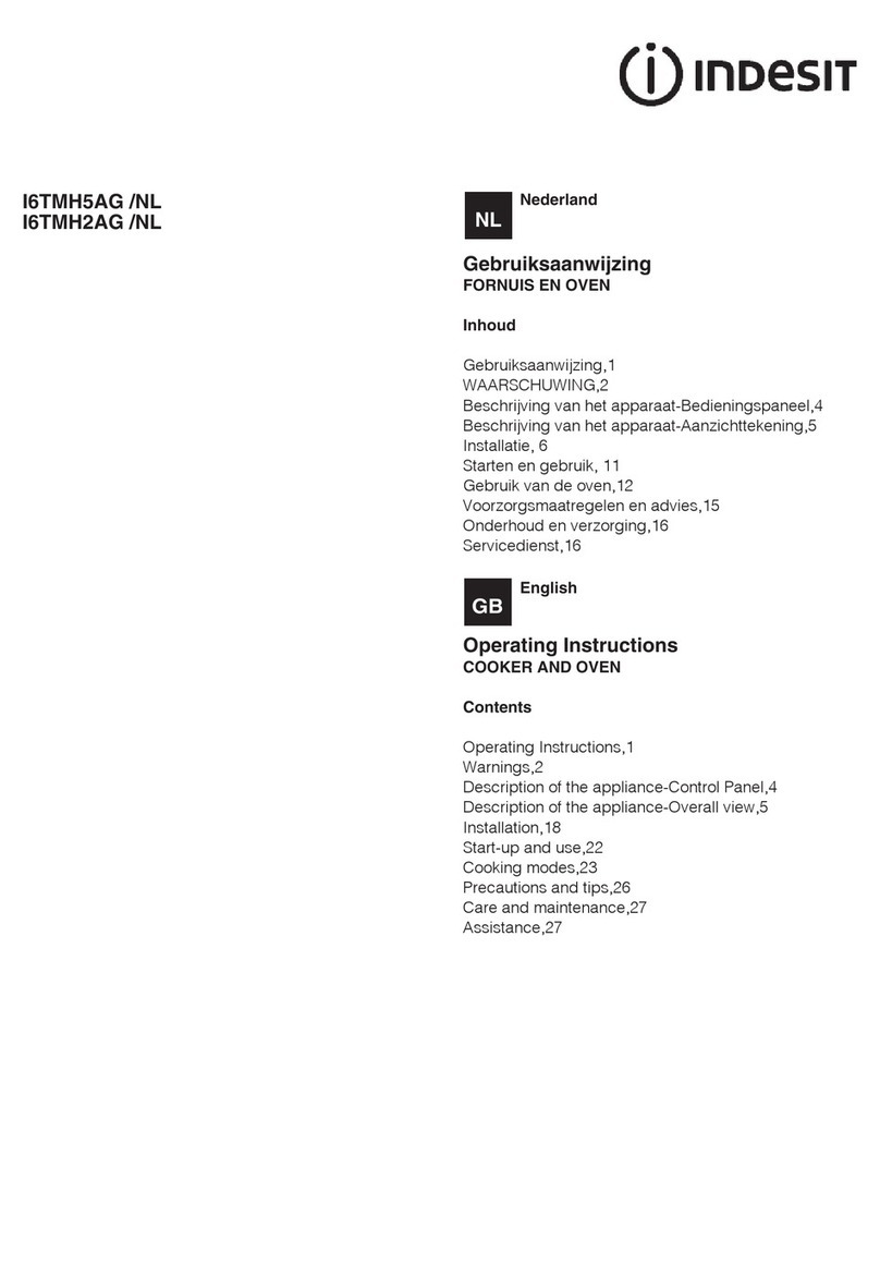 Indesit I6TMH2AG /NL operating instructions