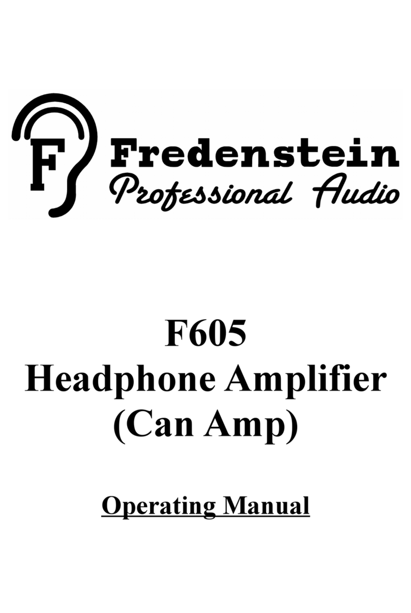 Fredenstein F605 operating manual