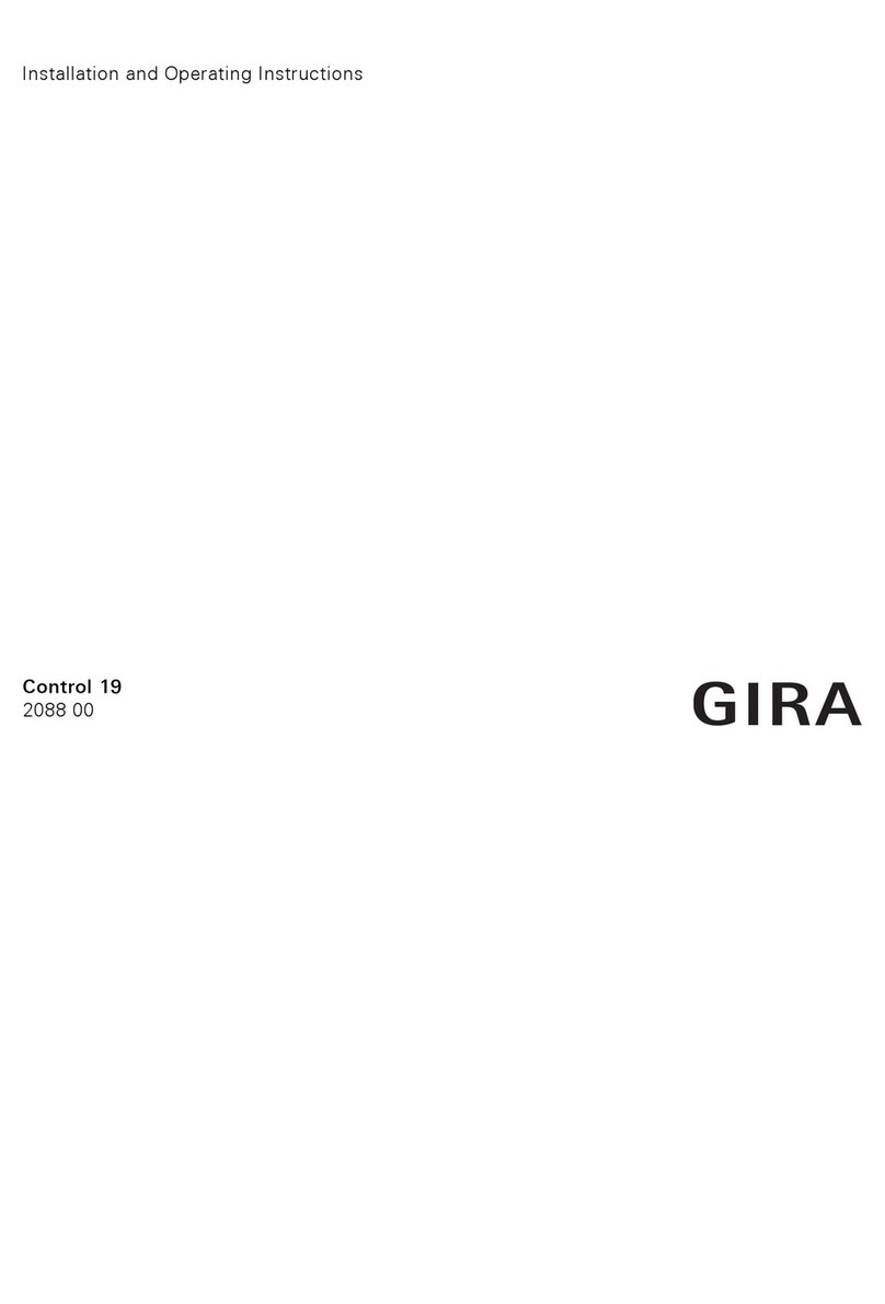 Gira Control 19 Installation and operating instructions