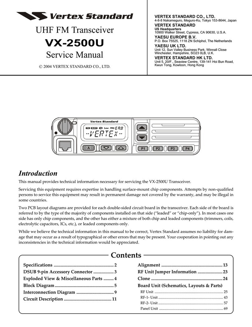 Vertex Standard VX-2500U User manual