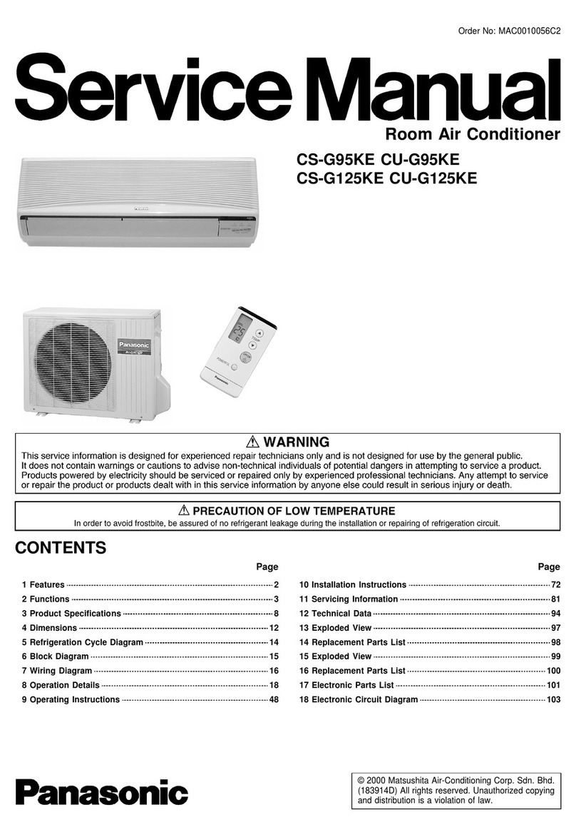 Panasonic CS-G95KE CU-G95KE User manual
