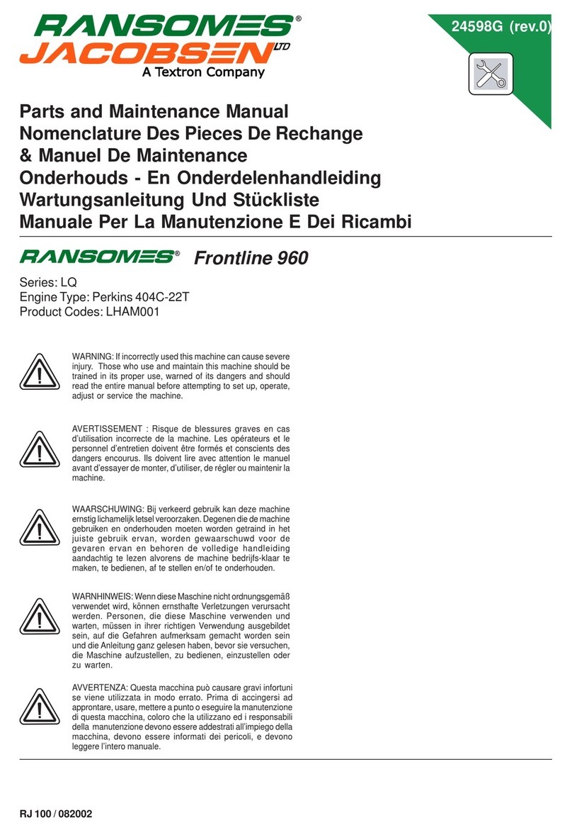 Jacobsen ransomes frontline 930 User manual