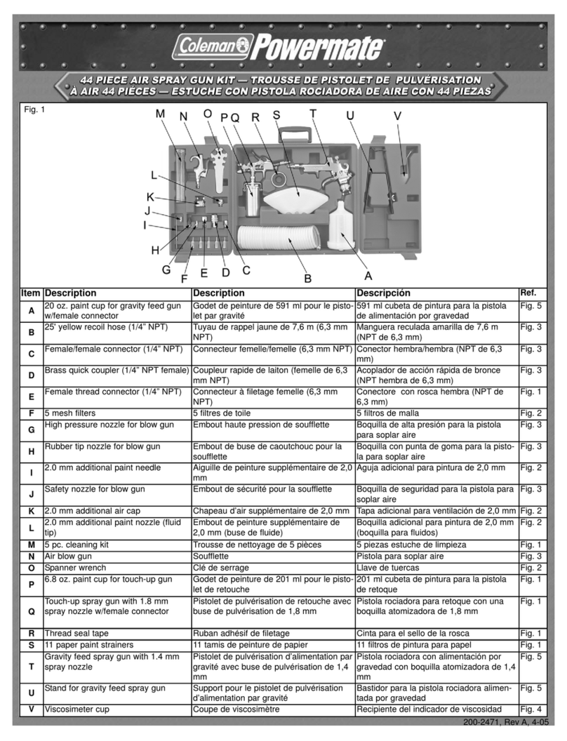 Powermate spray gun instruction manual
