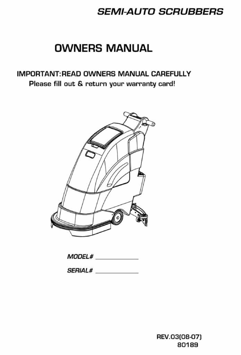 Semi-auto scrubbers owner's manual