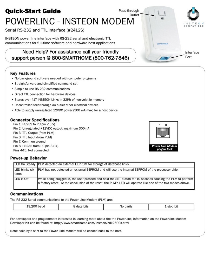 INSTEON POWERLINC - INSTEON MODEM User manual