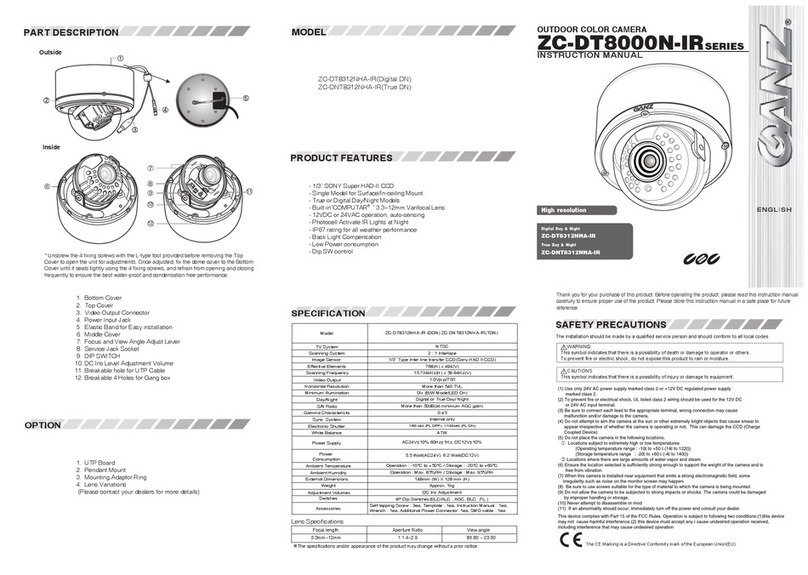 Ganz ZC-DT8312NHA-IR User manual