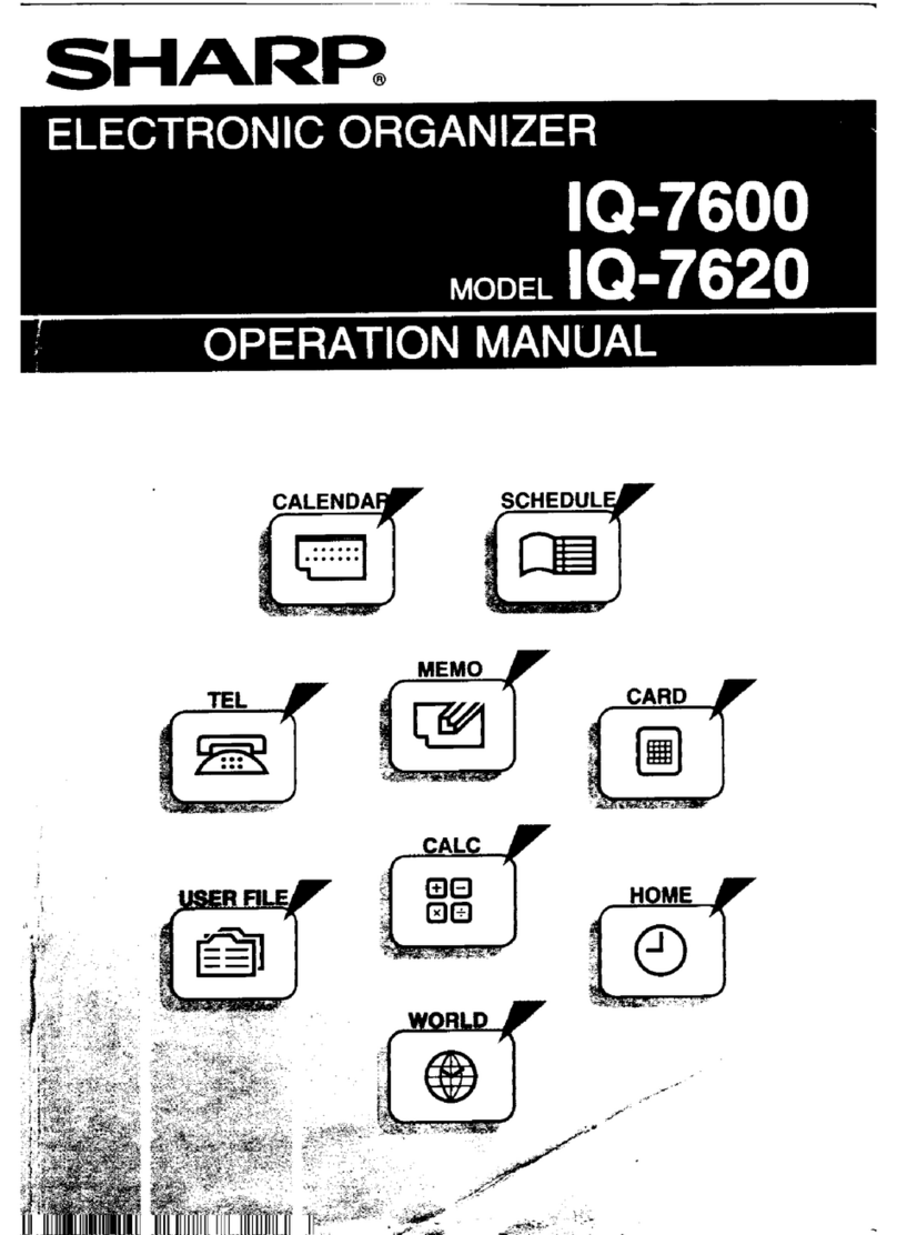 Sharp IQ-7600 User manual